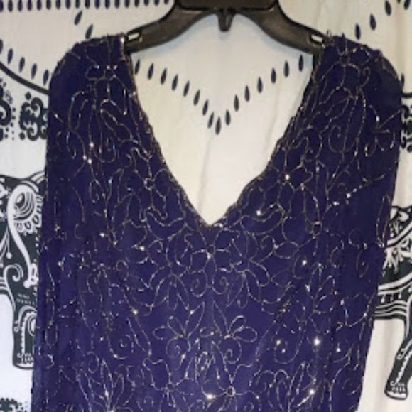 J Kara Dresses & Skirts - Women's Jkara Gown Blue Dress with embellishments